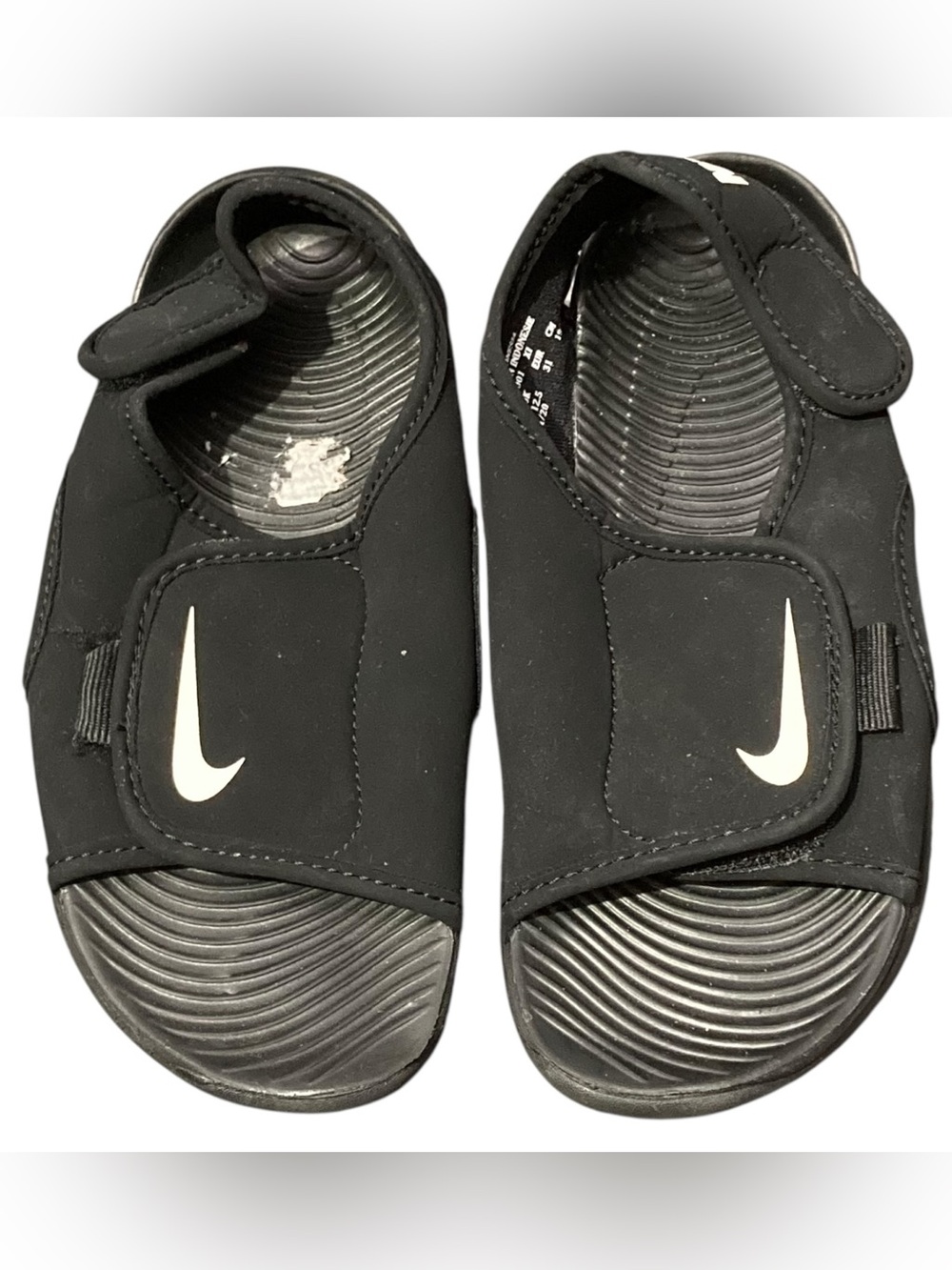 Kids Nike Black Sunray Adjust 5 v2 Sandals Water Shoes - Size 13c